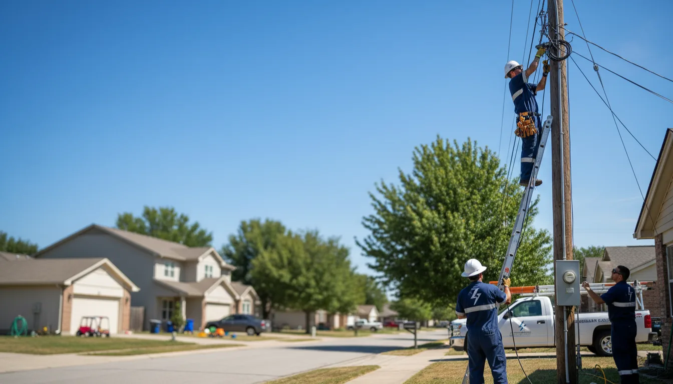Residential electrician providing installation services in Widener, AR